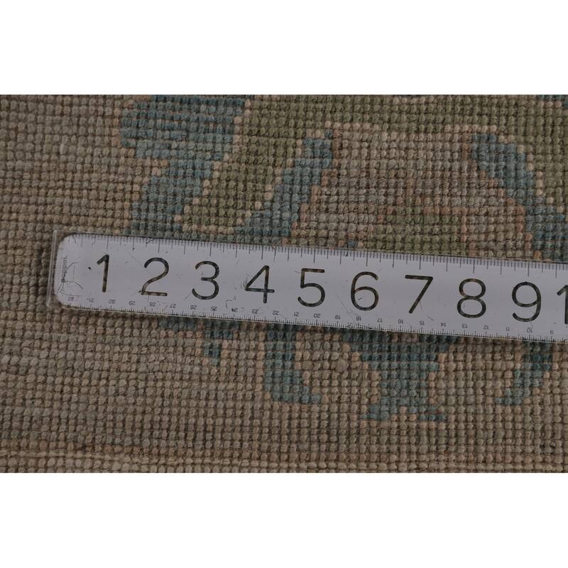 Blue Vegetable Dye Oushak Oriental Large Area Rug Handmade Wool Carpet - 10'5"x 13'7"