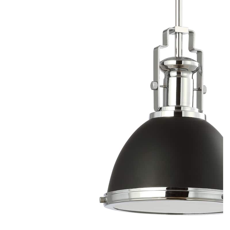 Deere Adjustable Iron/Glass Vintage LED Dome Pendant, by JONATHAN Y