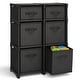 preview thumbnail 16 of 32, Empyrean Cube Storage Organizer for Bedroom - Box Storage Cubby Organizer for Living Room, Office, & Playroom 6 - Cube Organizer - Black