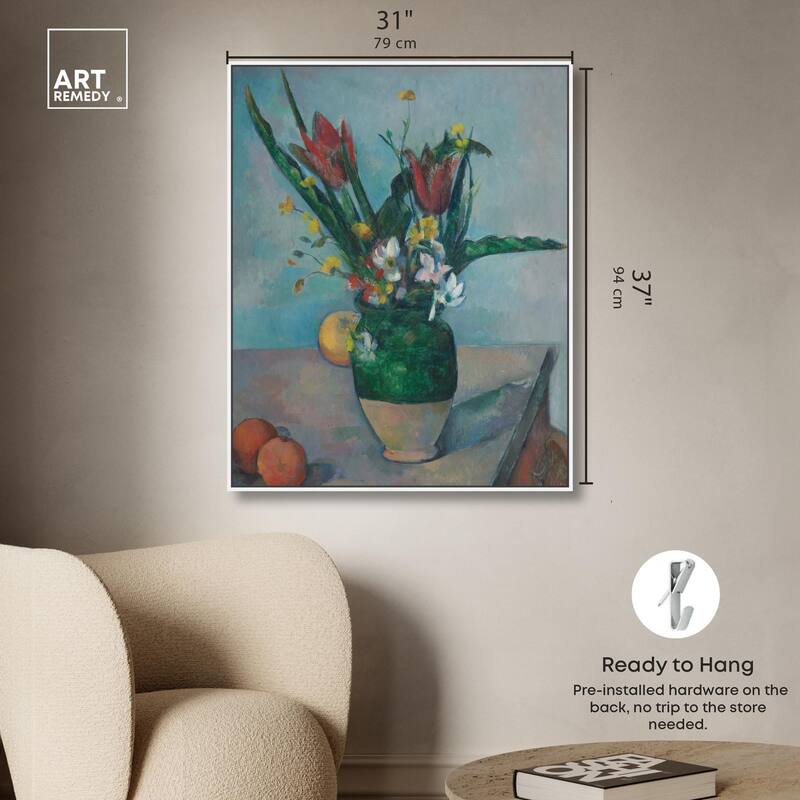 Vase Tulips Canvas by Art Remedy