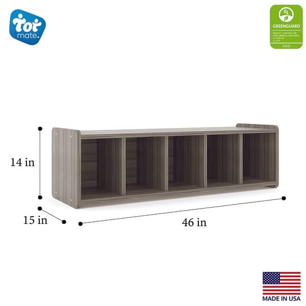 Tot Mate TM2185A.S2222 Maple Laminate Book Bench Cubbie - 46" x 20" x 14"