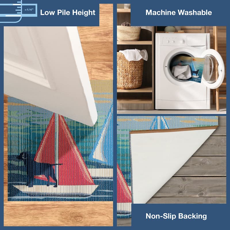 Liora Manne Esencia See Spot Sail Indoor/Outdoor Mat