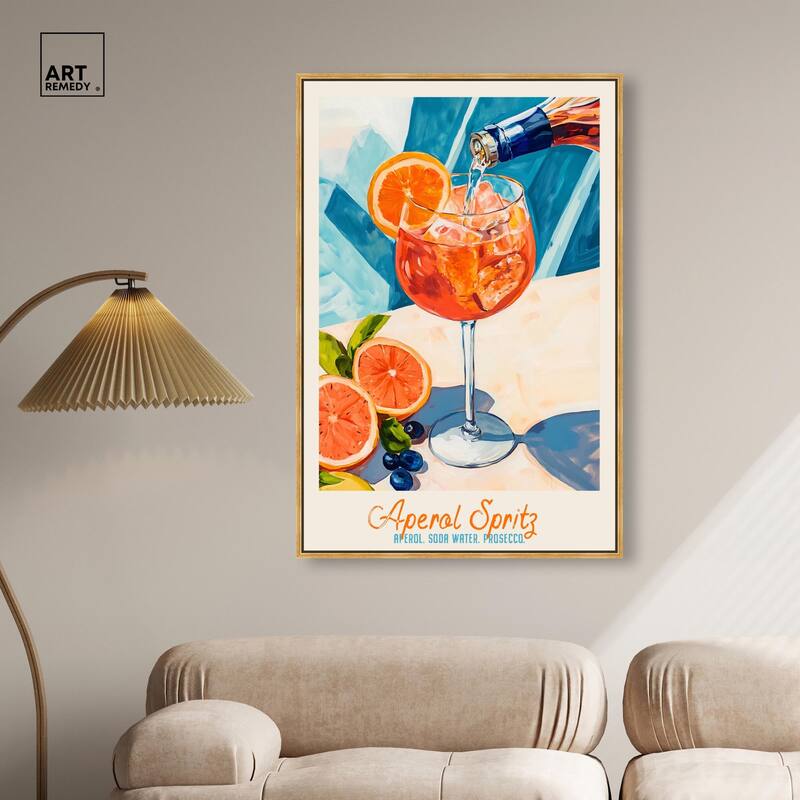 Aperol Spritz Recipe Poster Canvas by Art Remedy
