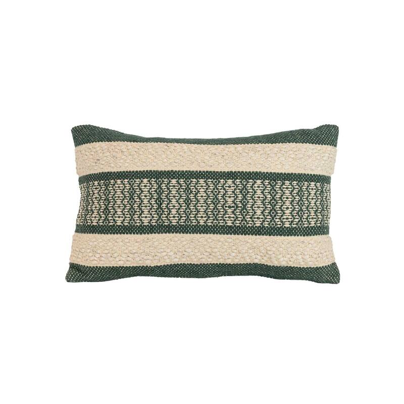 Foreside Home & Garden 12x20 Geo Stripe Filled Throw Pillow