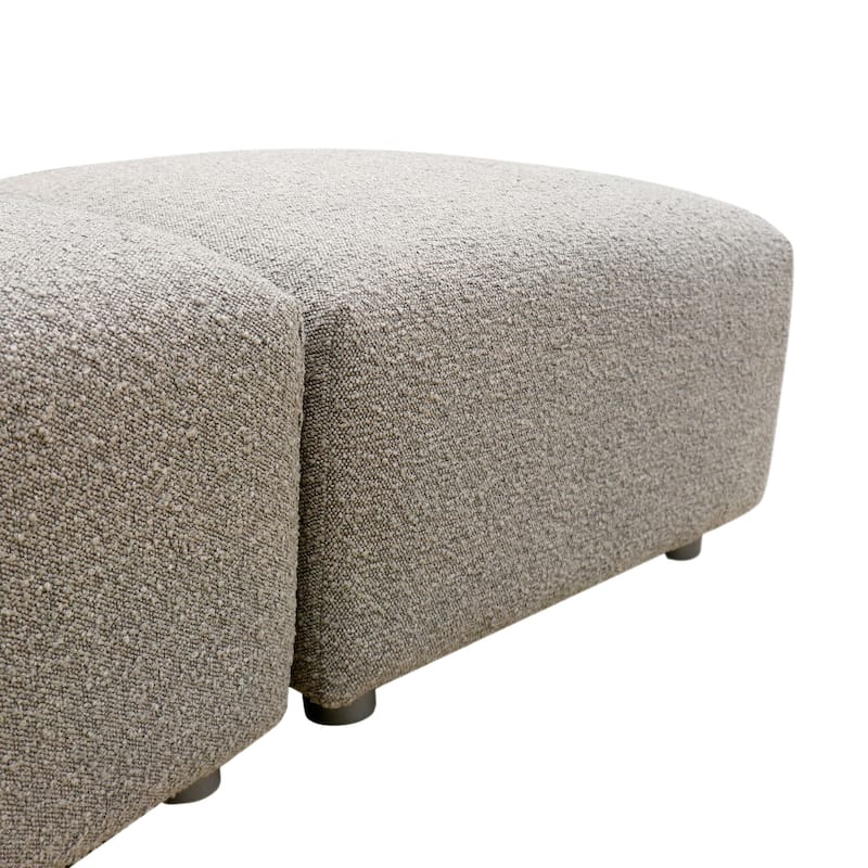 Pasargad Home Portfino Modern Sectional Sofa with 2 Pillows