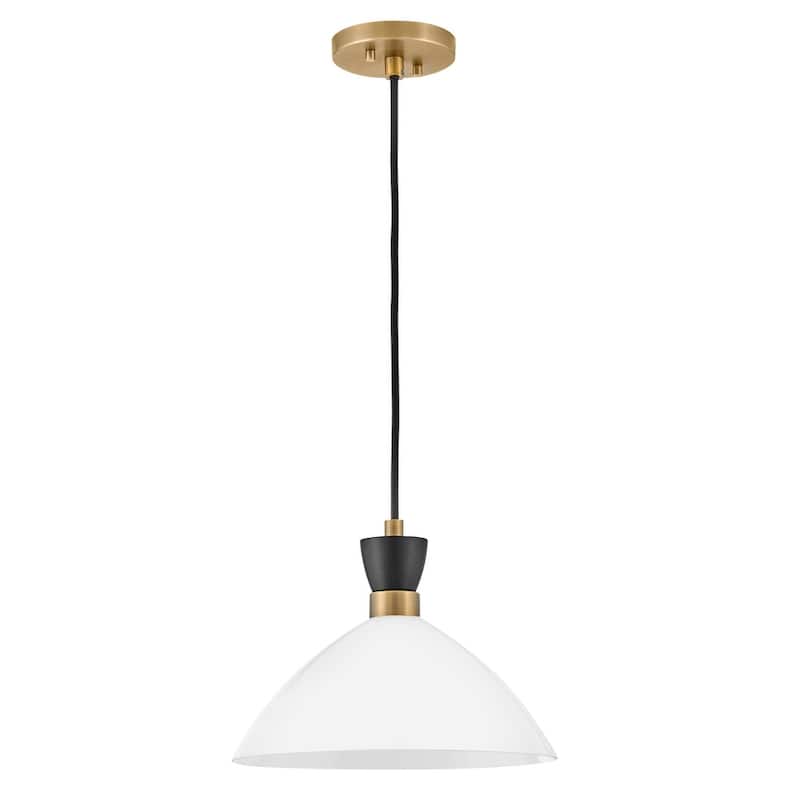 Lark 83257-CO Simon 13" Wide Pendant with Cased Opal Shade