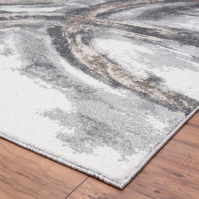 Luxe Weavers Modern Distressed Abstract Area Rug