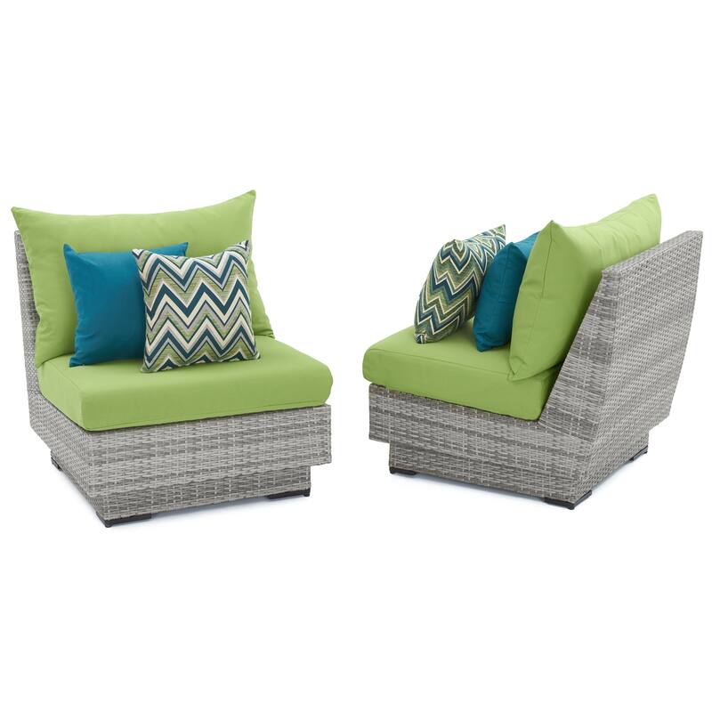 Cannes 9 Piece Sunbrella Outdoor Patio Sectional & Table