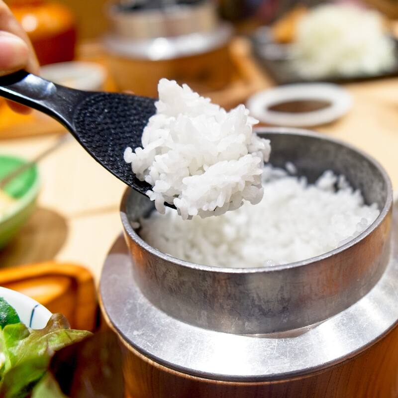 Silicone Rice Paddle Non-Stick Rice Spoon Stand-up Rice Spatula White