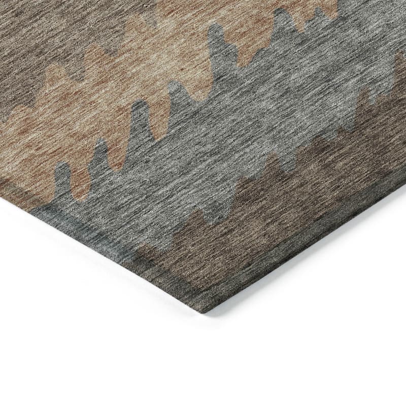 HomeRoots Striped Transitional Rectangle Outdoor Rug