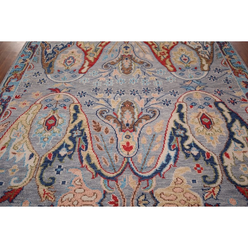 Oushak Indian Area Rug Handmade Wool Carpet - 8'1"x 9'7"