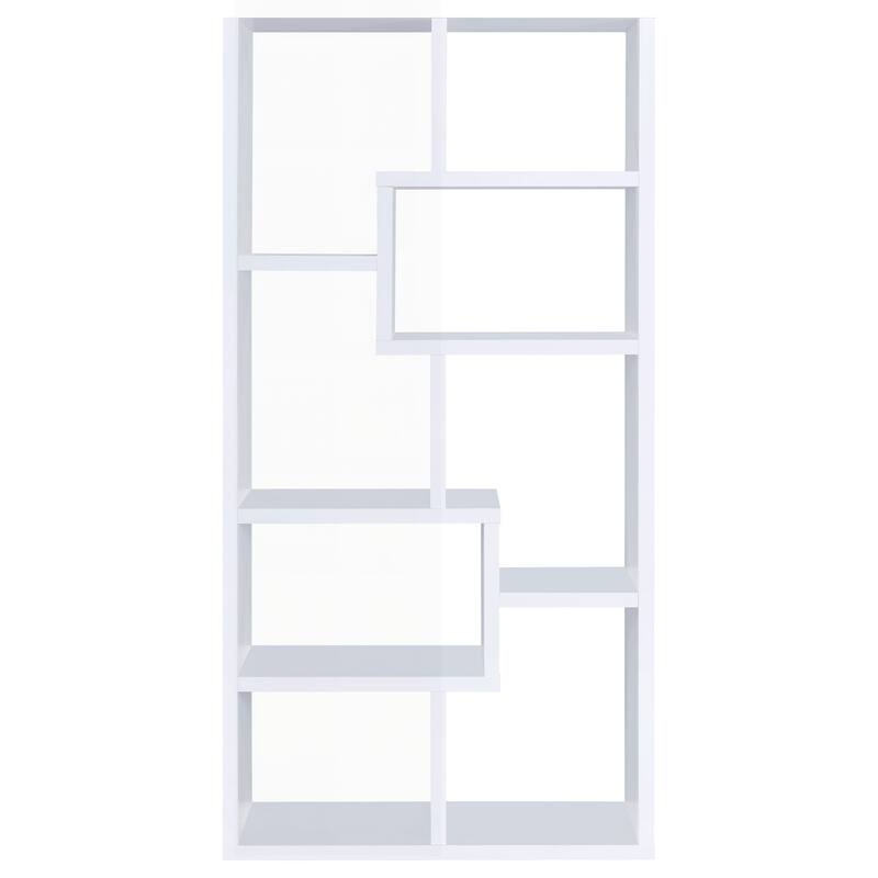 Sturdy Geometric Bookcase with Abundant Shelves for Versatile Storage