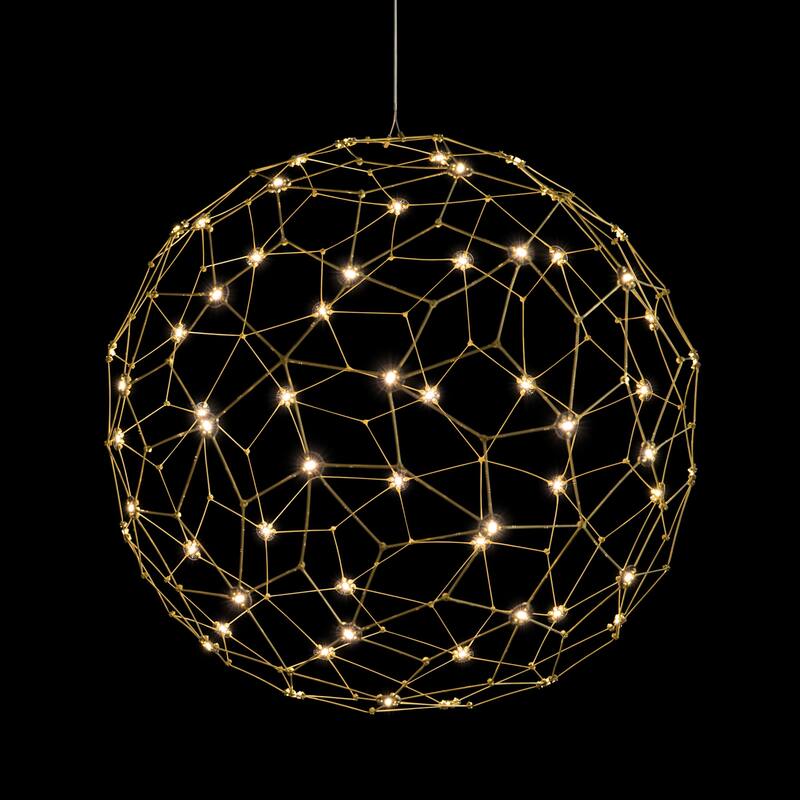 Golden Lighting 5462-32 Spheris 32" Wide Pendant - Natural Brass