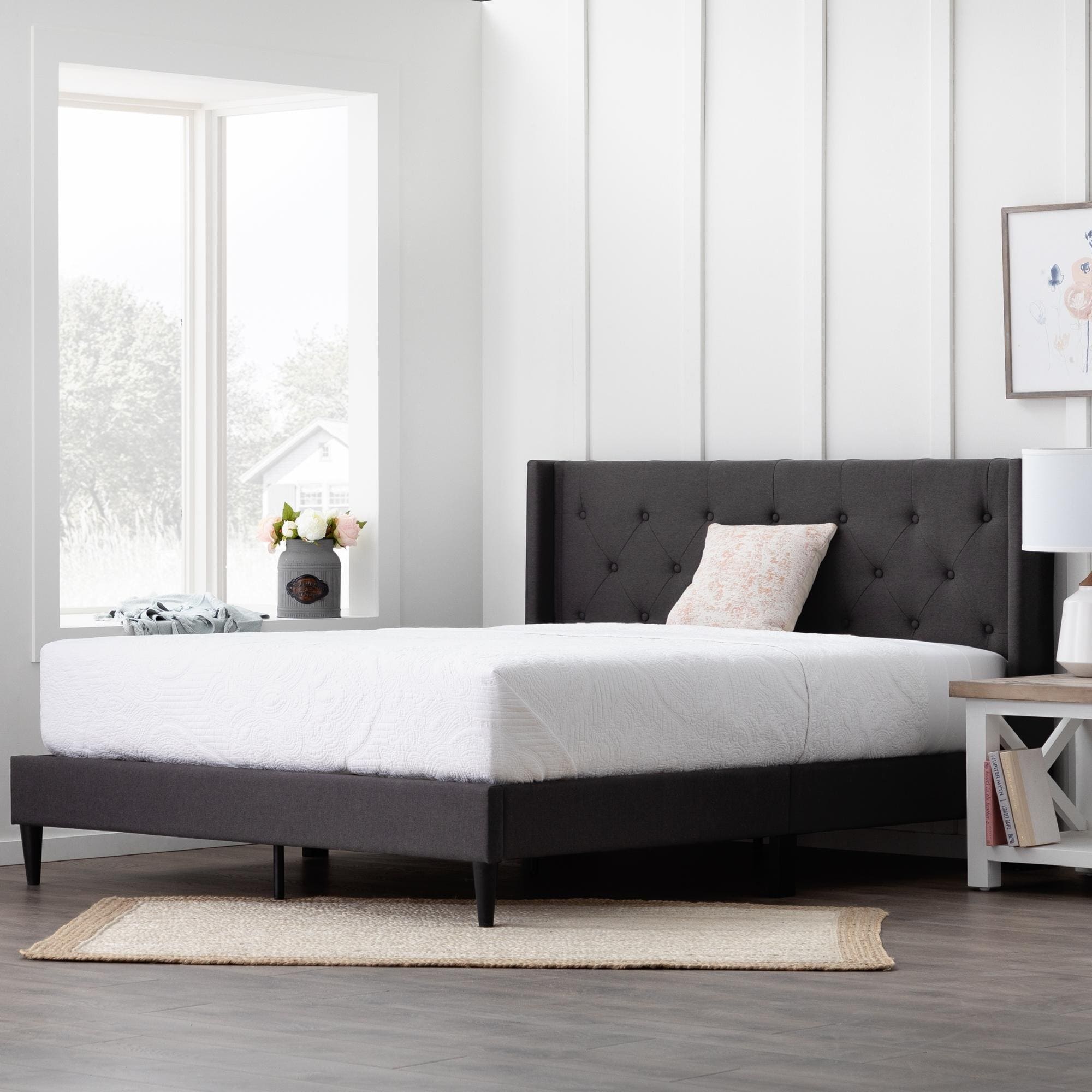 Brookside bella sales wingback upholstered bed