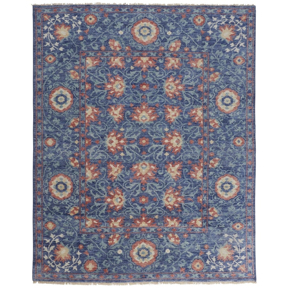 Grand Bazaar Bennet Hand Knotted Floral & Botanical Traditional Area Rug