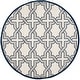 preview thumbnail 57 of 113, SAFAVIEH Amherst Naomi Modern Rug 7' Round - Ivory/Navy - Round