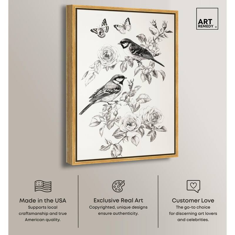 Perched Pair I Canvas by Art Remedy