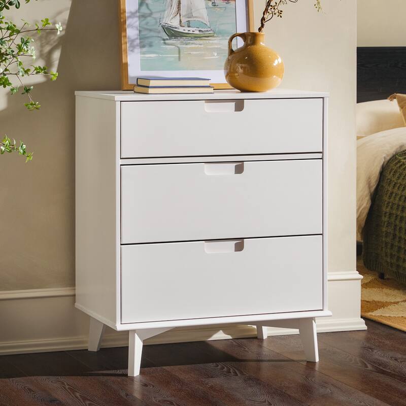 Middlebrook Mid-Century Solid Pine 3-Drawer Storage Chest