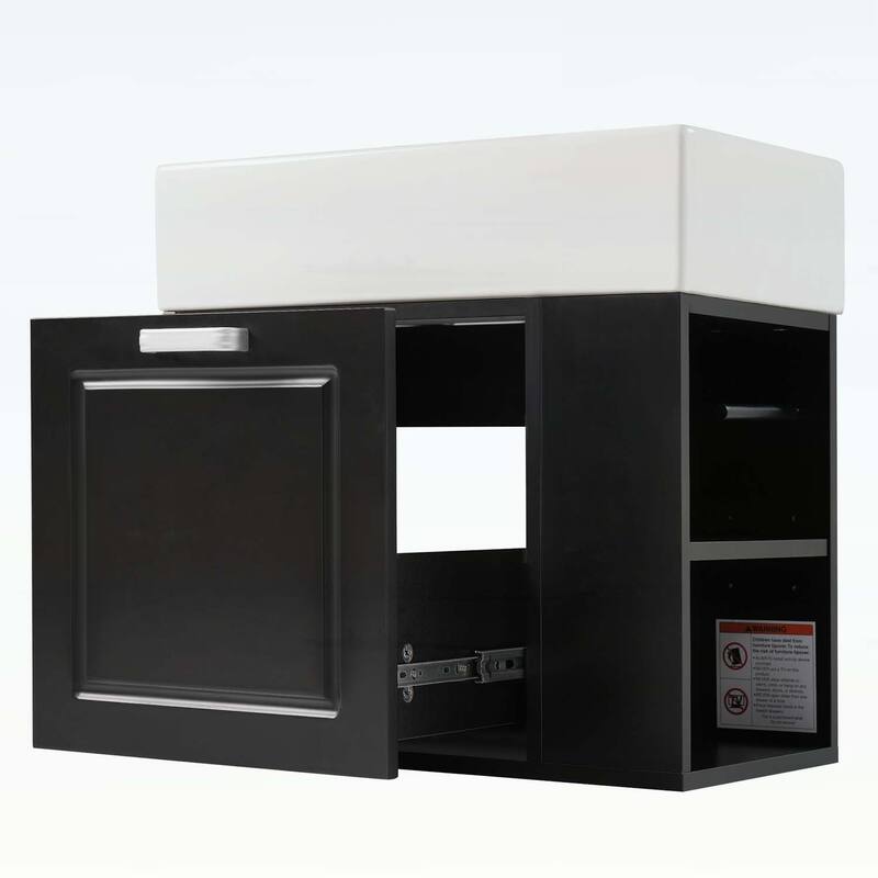 Minimalist Design Wall-Mounted Bathroom Vanity with Sink,Drawer,and Toilet Paper Holder,Soft-Close System