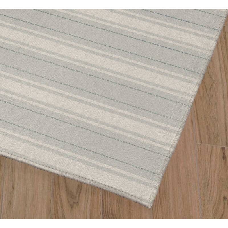 COASTAL STRIPED GRAY Laundry Mat By Kavka Designs Bed Bath & Beyond 39083912