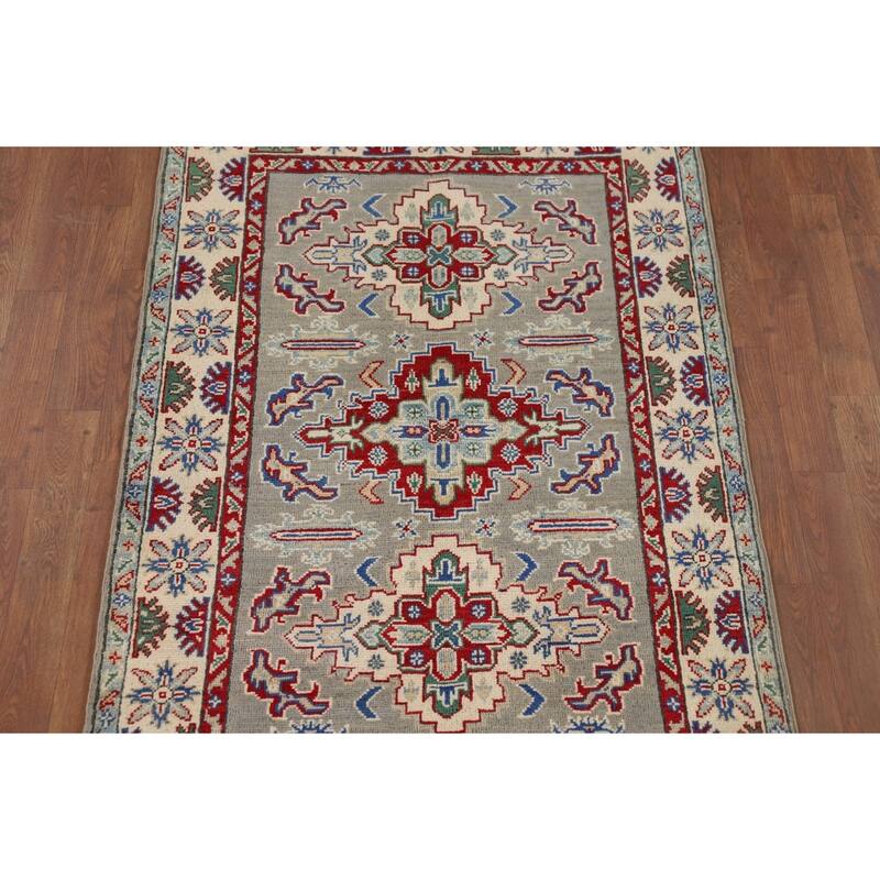 Kazak Accent Rug Handmade Traditional Oriental Wool Carpet - 3'3" x 5'0"