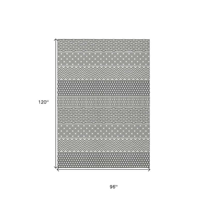 HomeRoots Chevron Modern Rectangle Outdoor Rug
