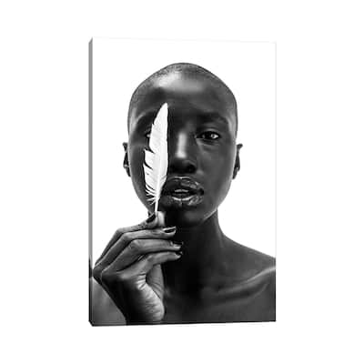 iCanvas "White Feather" by Gregory Prescott Canvas Print