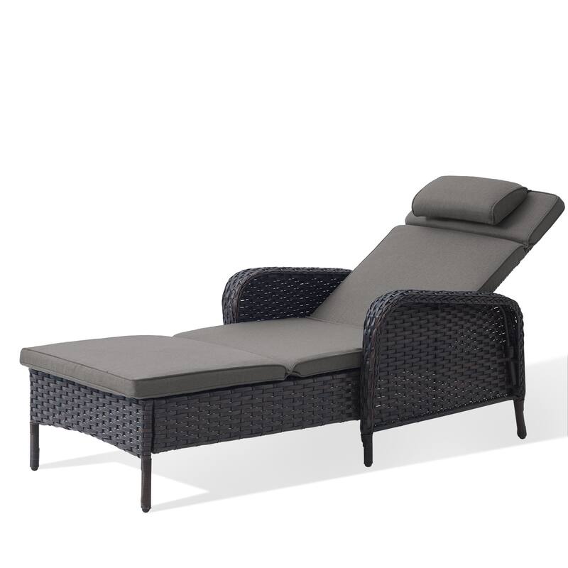Outdoor Chaise Lounge Chairs for Outside Brown - Grey