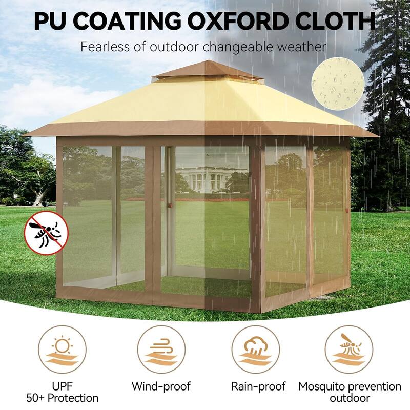 12'x12',11'x11' Gazebo Outdoor Pop up Canopy Tent