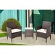 preview thumbnail 16 of 22, Pheap Outdoor 3-piece Wicker Bistro Set by Havenside Home White
