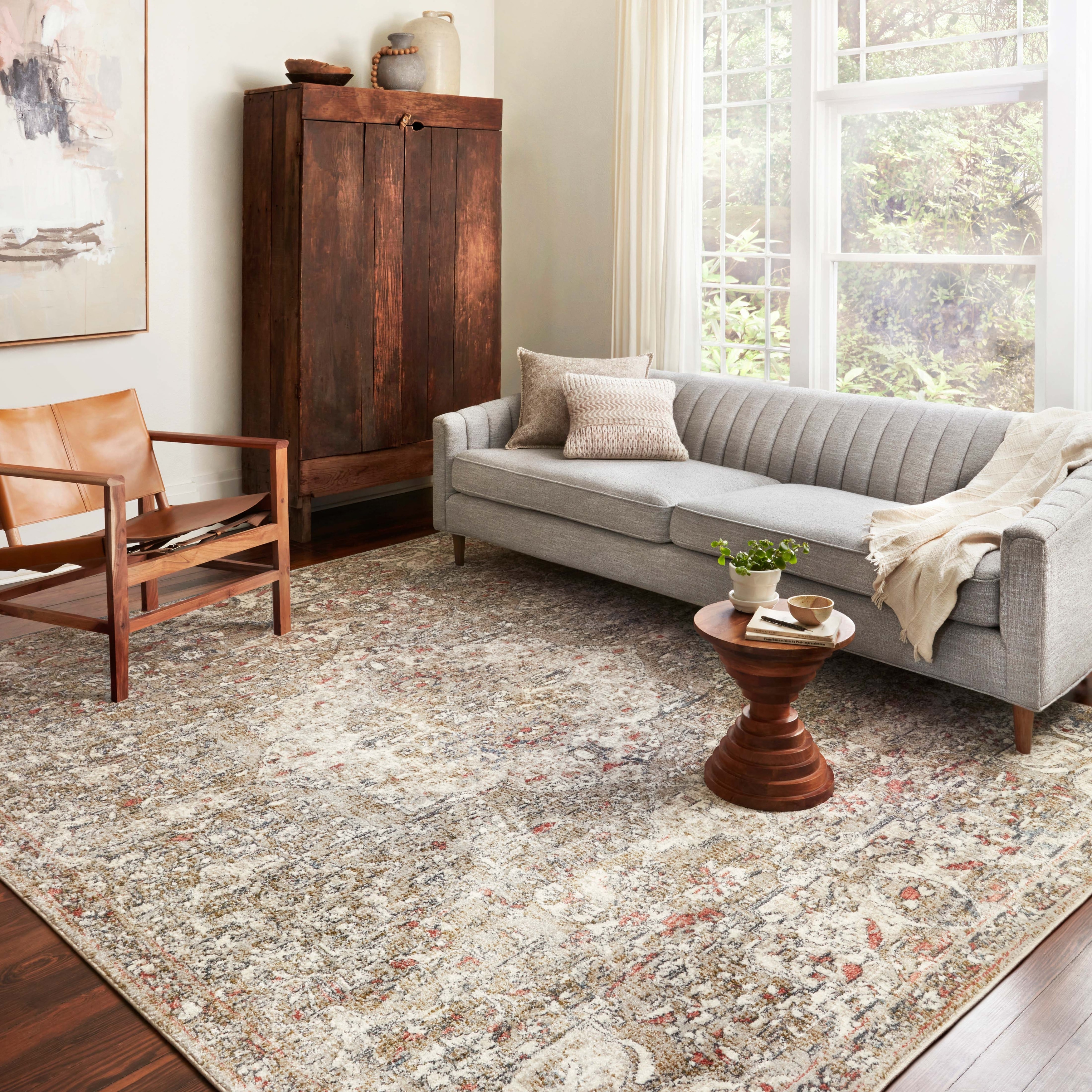 Alexander Home Valeria Distressed Medallion Area Rug - Overstock
