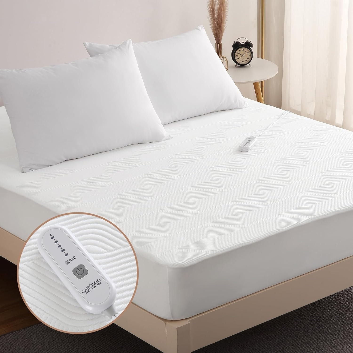 Sunbeam heated mattress pad with 5 heat settings best sale