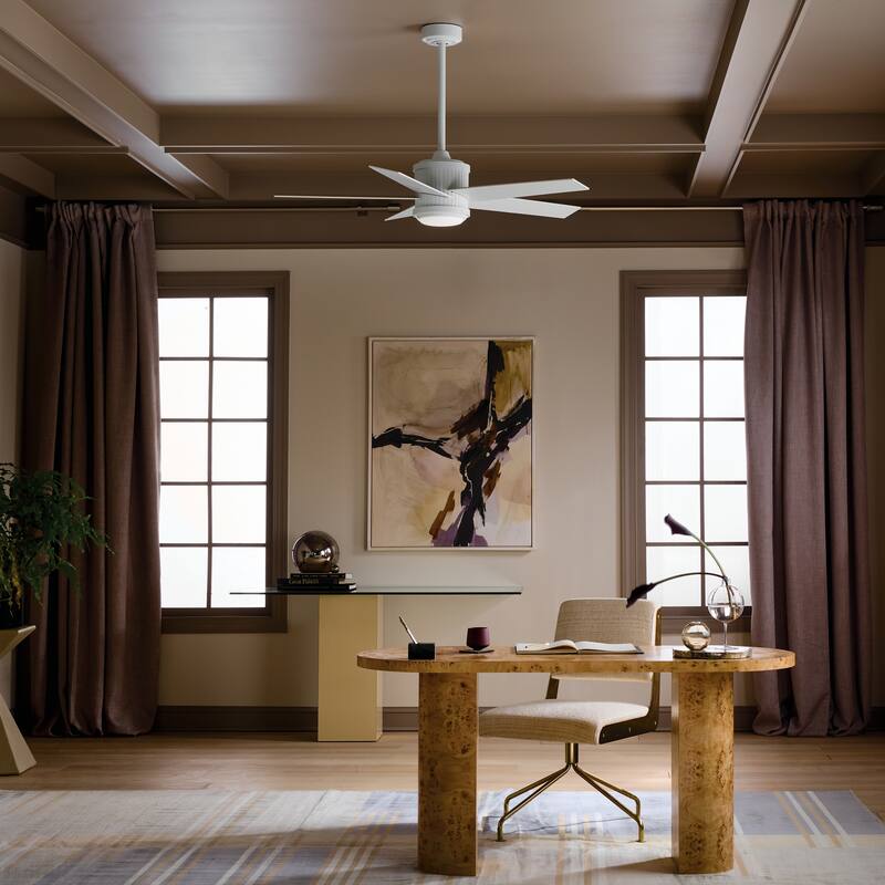 Kichler Lighting Brahm 48 inch Integrated LED Indoor Matte White Ceiling Fan