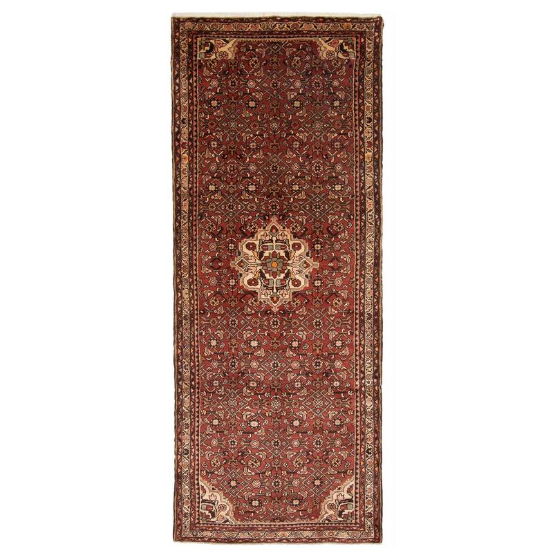 ECARPETGALLERY Hand-knotted Andelz Red Wool Rug - 3'7 x 9'0 - Dark Red - 3'7 x 9'0