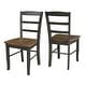 preview thumbnail 58 of 128, International Concepts Solid Wood Madrid Ladderback Chairs, Set of 2 - N/A