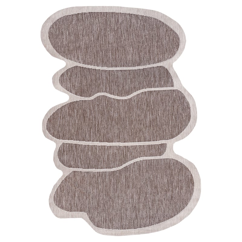 JONATHAN Y Jasper Modern Rustic Abstract Indoor/Outdoor Shaped Area Rug