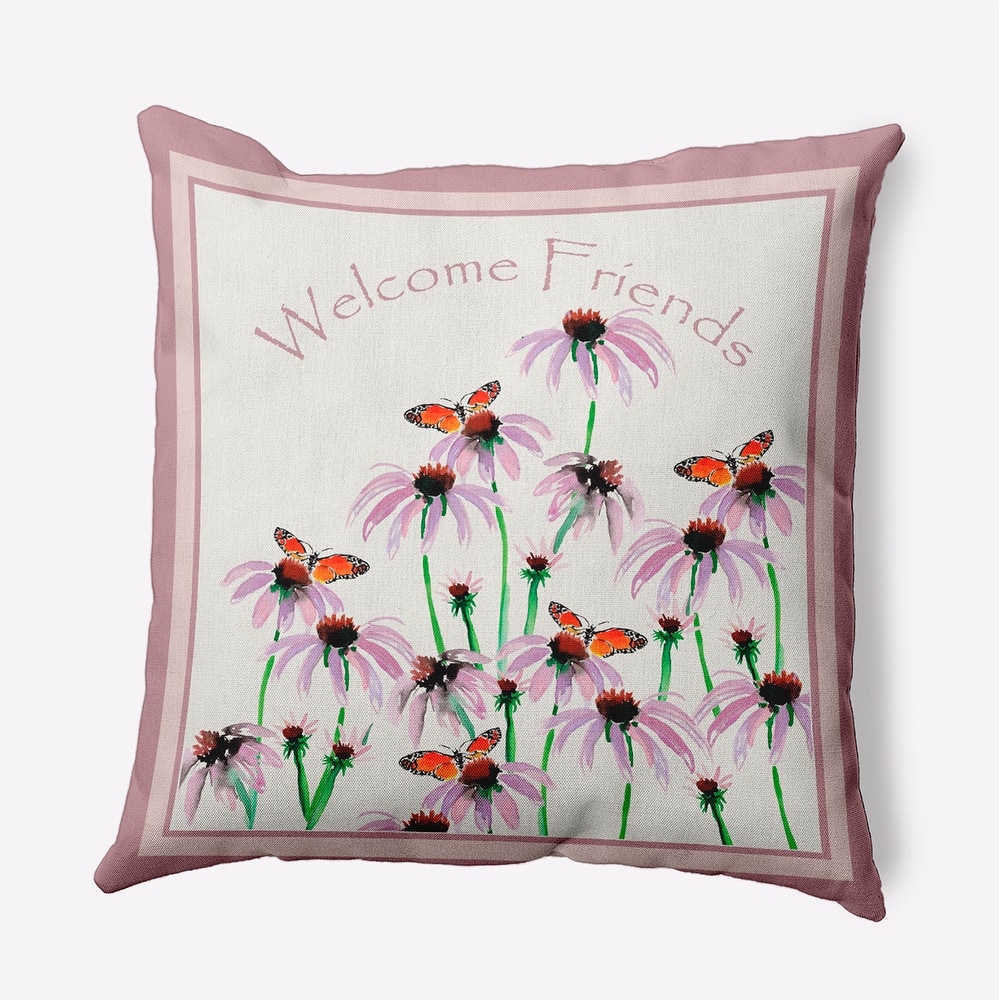 Welcome Friends Decorative Throw Pillow