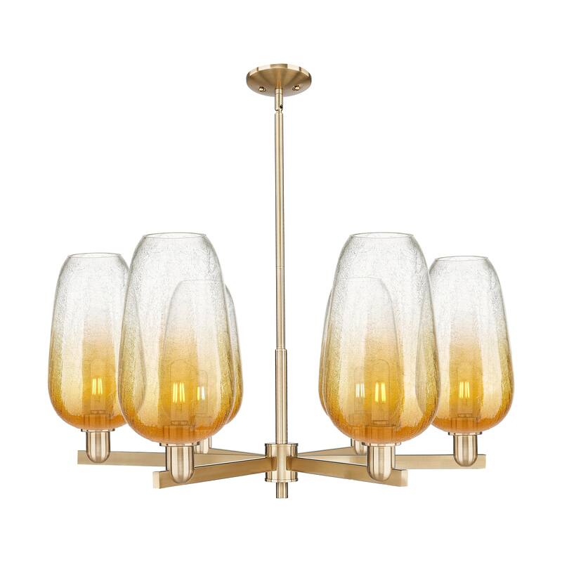 Innovations Lighting Downtown Urban - Brookhaven Flute - 6 Light 24" Stem Hung Chandelier