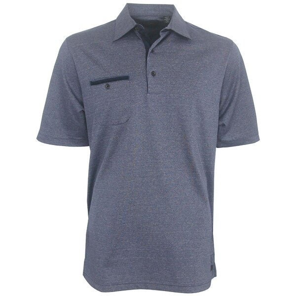 Shop Greg Norman Tech Performance Heathered Pocket Polo Shirt
