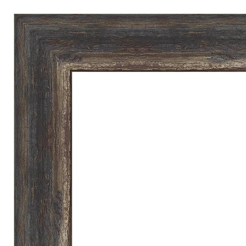 Amanti Art Bark Rustic Char Narrow Framed Dry Erase Magnetic Board