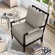 preview thumbnail 5 of 20, Digg Transitional Beige Fabric Upholstered Accent Chair by Furniture of America