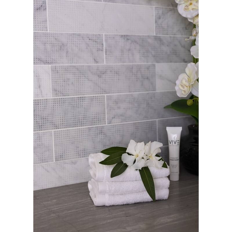 Artisana 3x12 in. Textured Etched Dot Elongated Subway Wall and Floor Tile (5 sq ft/case, 20-Pack)