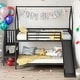 preview thumbnail 11 of 18, Twin over Twin Metal Bunk Bed House Bed with Slide and Staircase, Silver Black