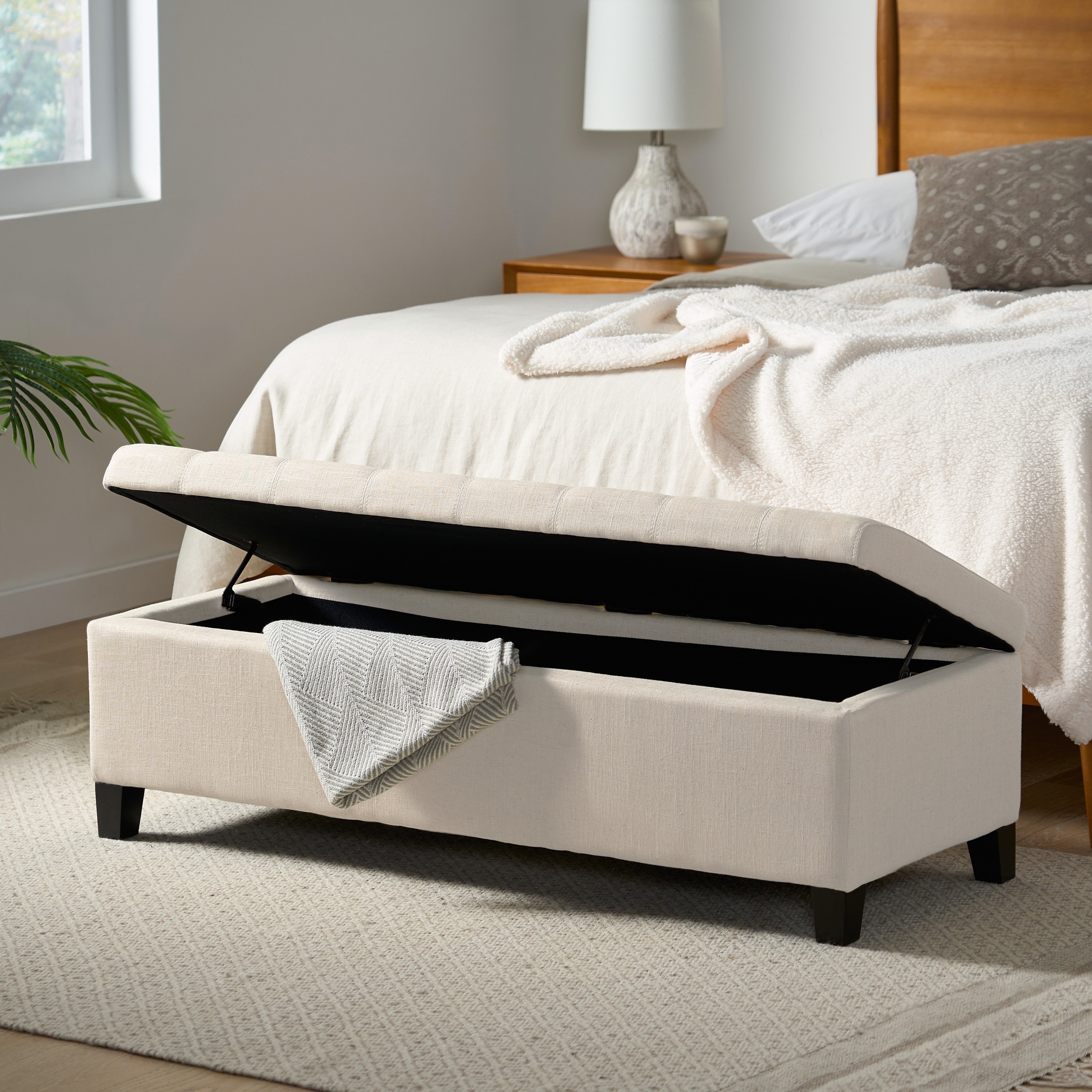 72 inch shop upholstered storage bench