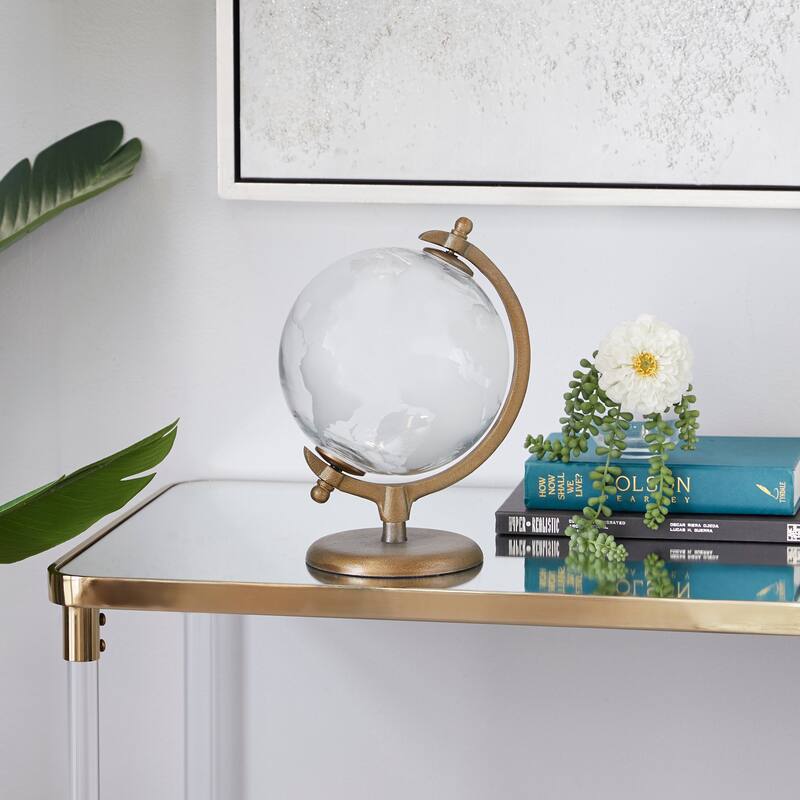 White Aluminum Traditional Globe - 9x12