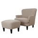 preview thumbnail 2 of 12, Hartshorn Upholstered Club Chair and Ottoman Set by Christopher Knight Home