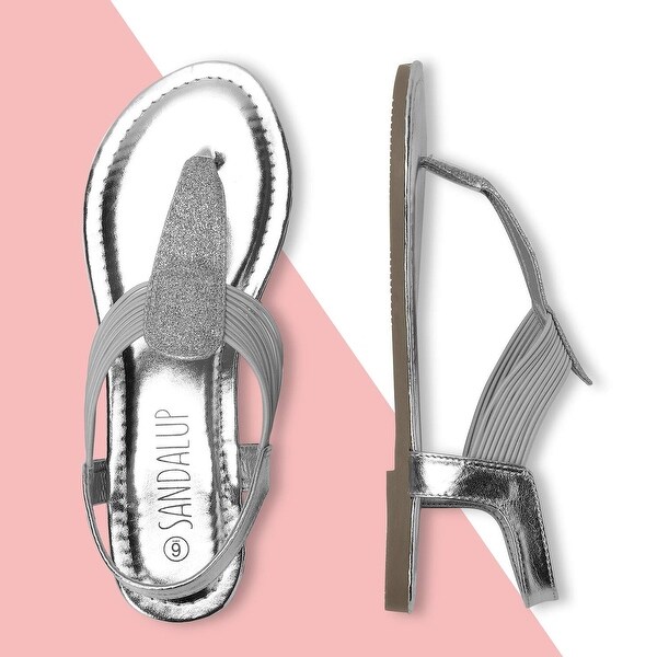 sandalup elastic flat sandals