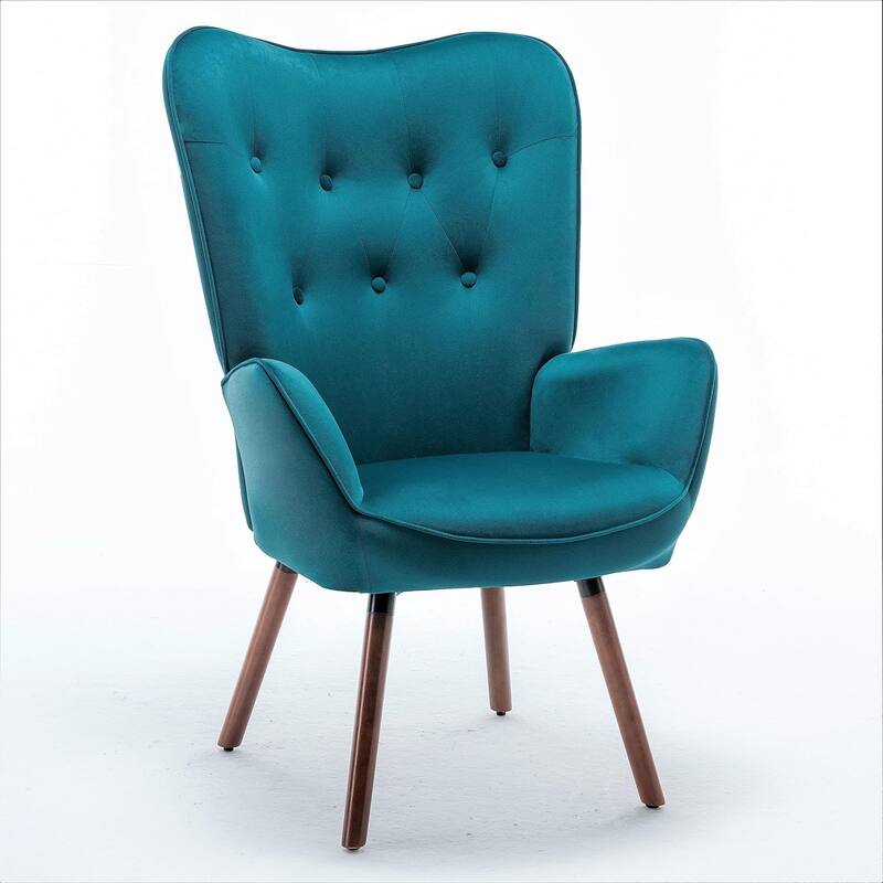Kreedence 26.38" W Microfiber Accent Chair with Wing Back Design
