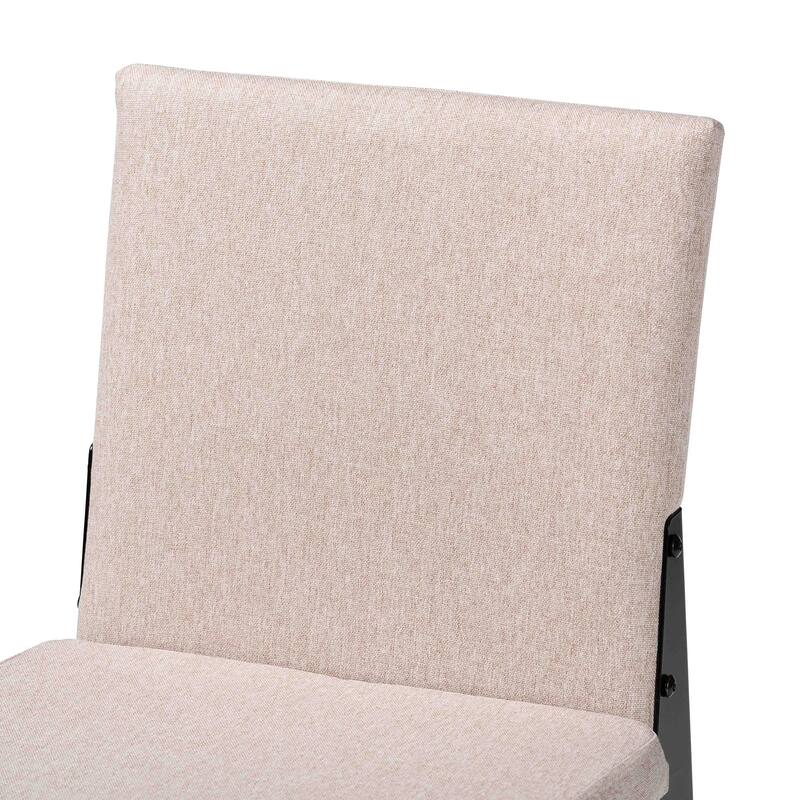 Bishop Industrial Fabric and Metal 4-Piece Dining Chair Set