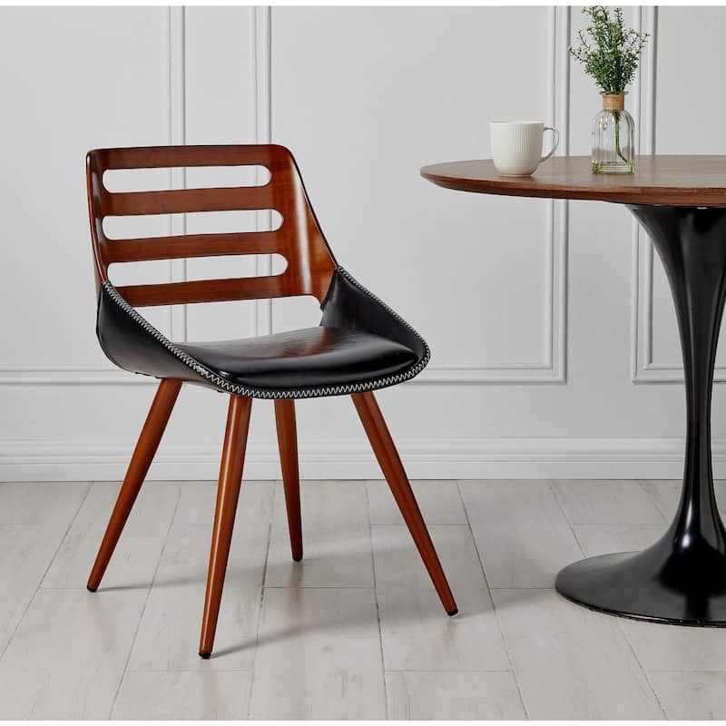 NPD Furniture Shelton Faux Leather Bamboo Chair